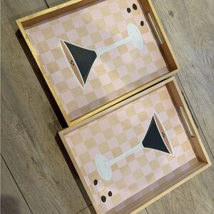 Espresso, martini Checkered Serving Tray